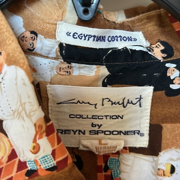 Reyn Spooner Guy Buffet Egyptian cotton size large vintage Hawaiian shirt - Picture 4 of 9